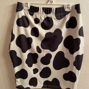 Cow Print Pencil Skirt